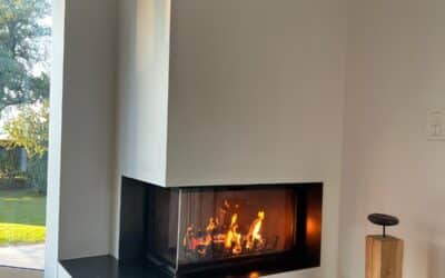 Cheminée contemporaine à Lutry (F)